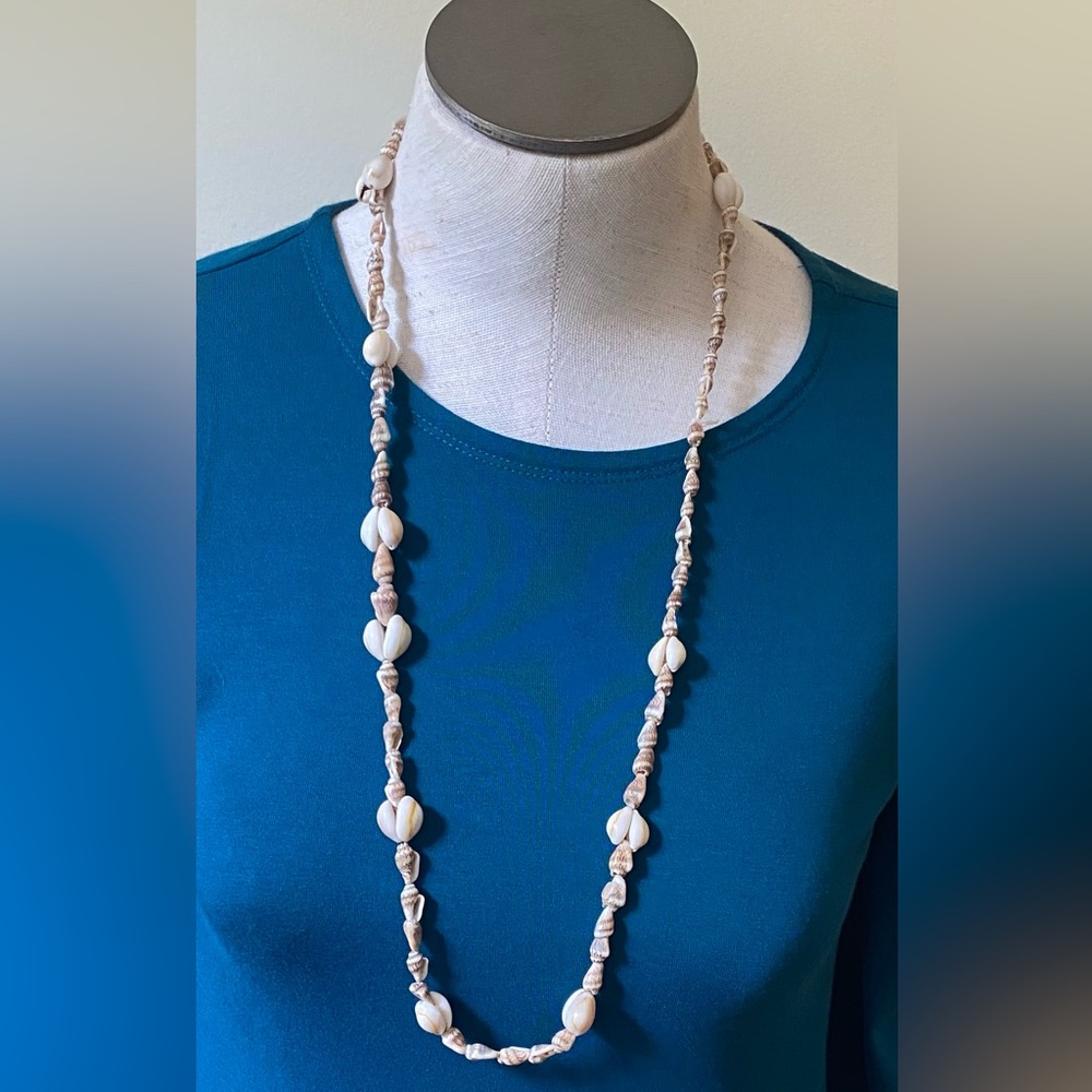 Vintage Cowrie and Seashell Necklace